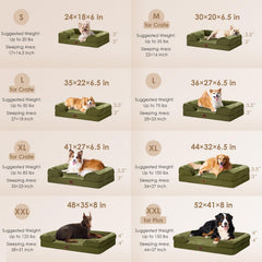 Cama para perros grandes EHEYCIGA con bordes de apoyo para cuello y cabeza.