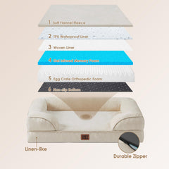 Cama con espuma tipo panales para distribución de peso y soporte.