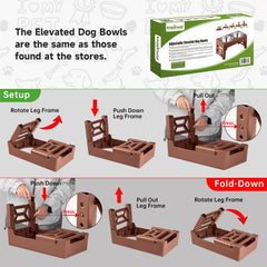 Base con patas antideslizantes y borde hundido para evitar derrames durante la alimentación.