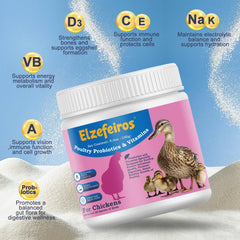 Elzefeiros Salud Inmune para aves, defensas diarias y bienestar.