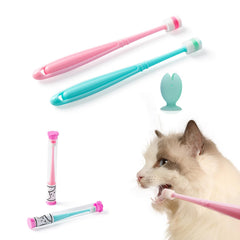 EMST cepillo dental 360° compacto para mascotas pequeñas y uso diario.