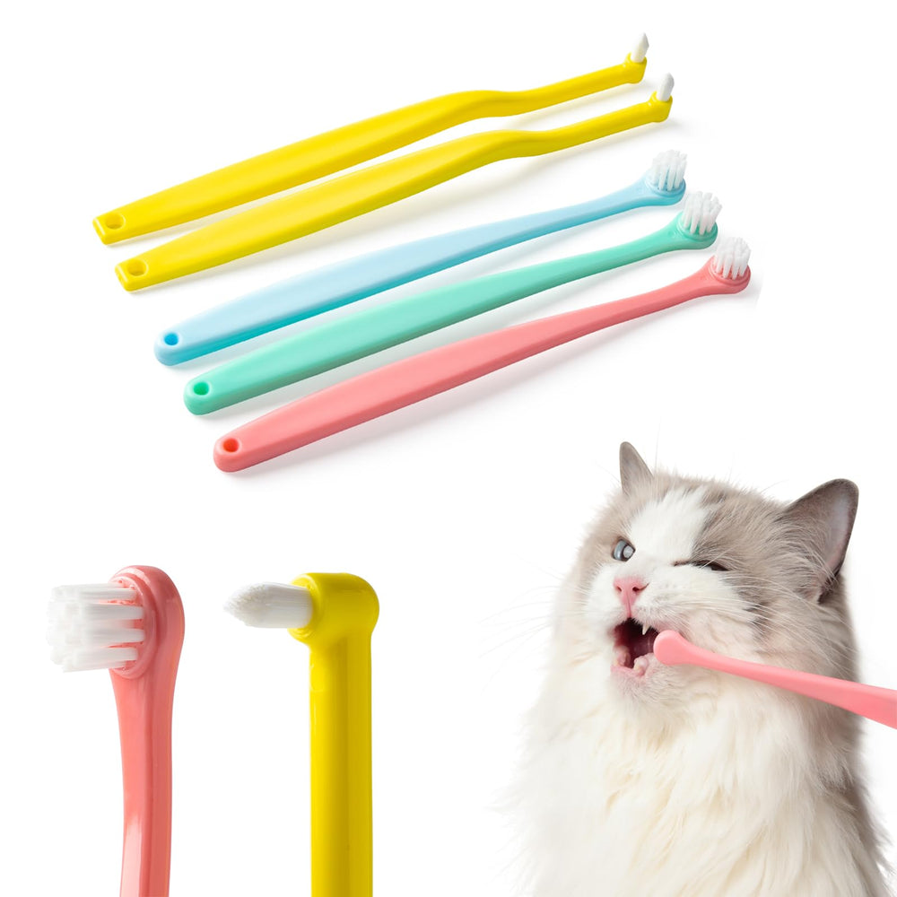 Cepillo dental E.M&S.T para mascotas, cabeza redonda, limpieza suave de dientes delanteros.