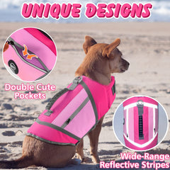 EMUST chaleco para perro rosa, correas ajustables para un ajuste perfecto.