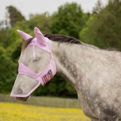 Equinavia Algard: malla suave con doble dardo para protección ocular y visión clara.