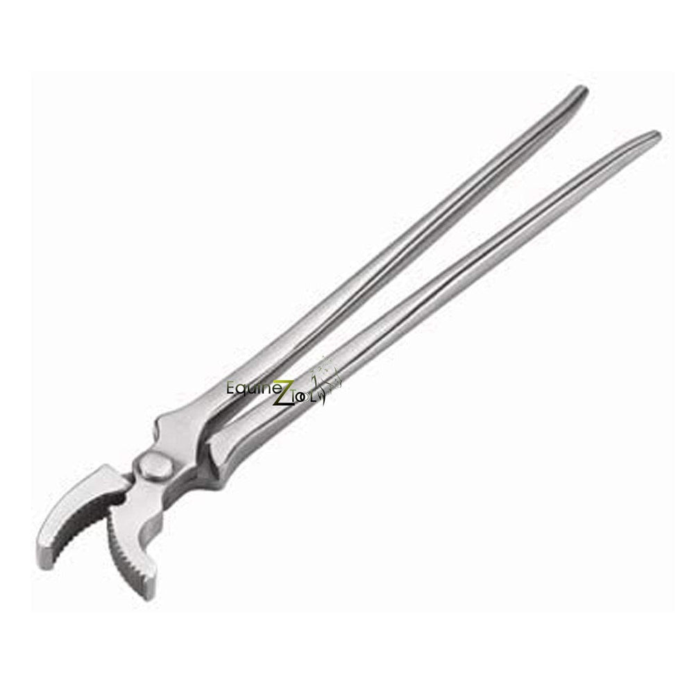 Equinez Tools alicate boca curva para herraduras, precisión de clavado seguro y mantenimiento de cascos.