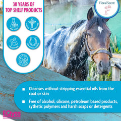 Eqyss Micro-Tek Champú Equino - lavado profundo: apto para caballos, ponis y potrillos.