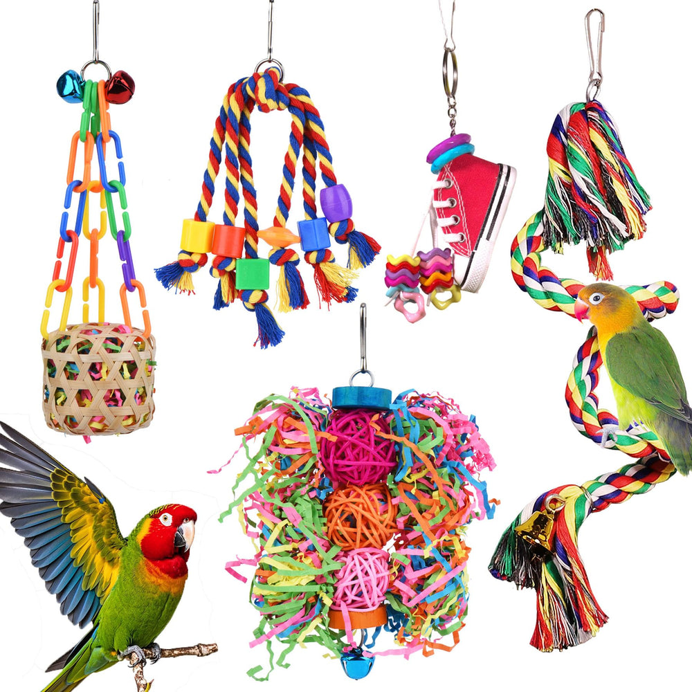 ESRISE juguetes para aves: masticación segura para periquitos y loros pequeños.
