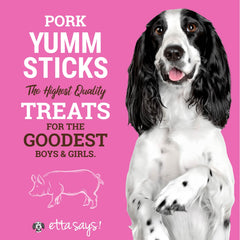 etta says! Yumm Sticks en empaque de 12 unidades para entrega continua.