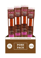 etta says! Yumm Sticks, jerky de cerdo para perros, sabor sabroso para premiar.