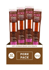 etta says! Yumm Sticks, jerky de cerdo para perros, sabor sabroso para premiar.