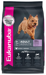 Eukanuba para raza pequeña croquetas secas, nutrición completa para perros activos.