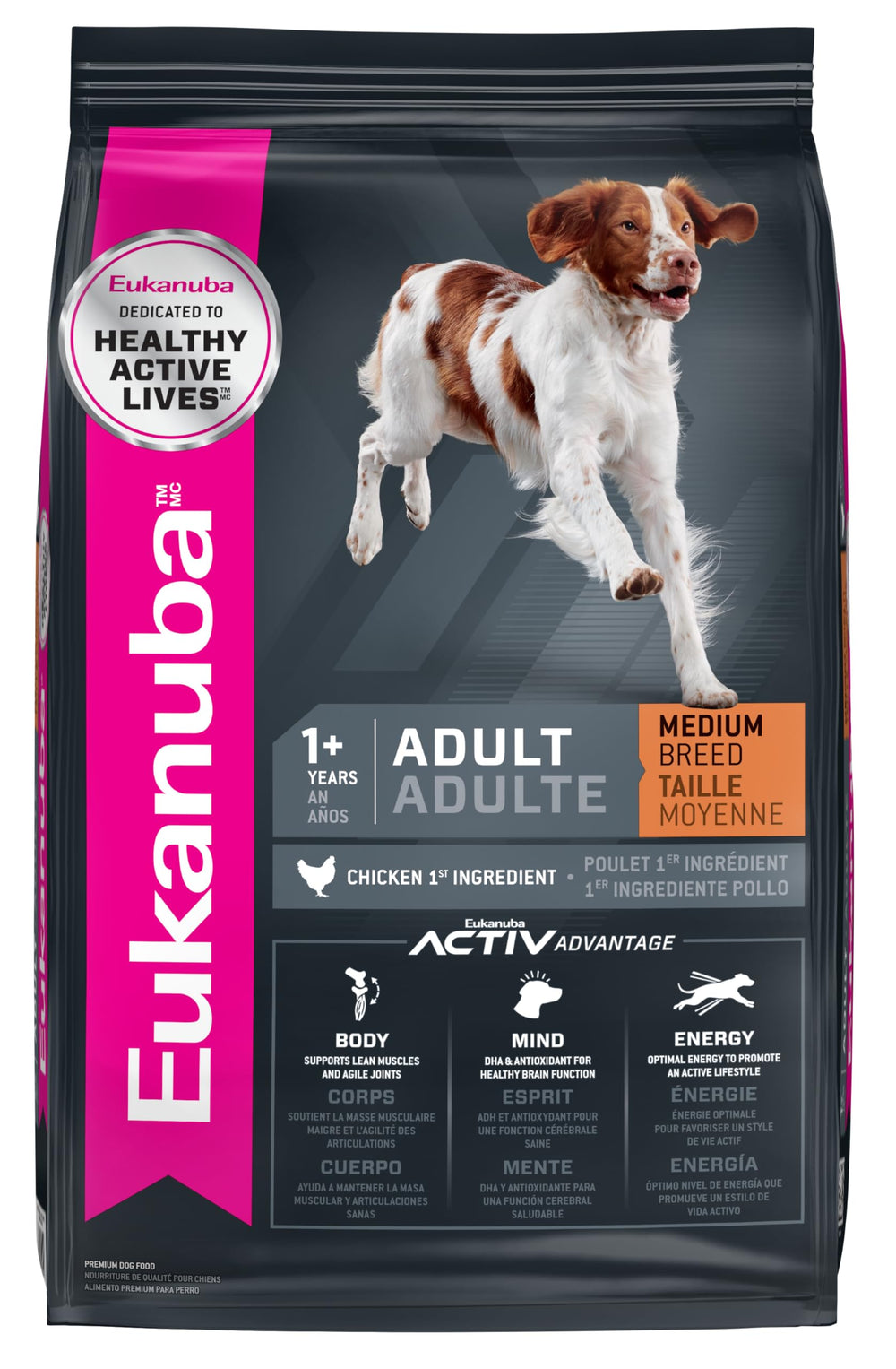 Eukanuba Alimento Seco para Perro Mediano: croquetas crujientes para energía diaria