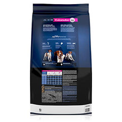 Eukanuba Senior Razamediana, primer ingrediente pollo, proteína de alta calidad para su dieta.