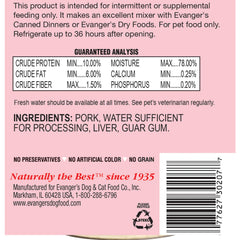 Evanger's Complements sin granos: ingredientes simples para dietas limitadas.