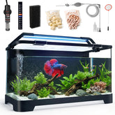 ewonlife tanque acuario 3-5 galones para betta, visión clara