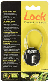 Exo Terra cerradura para terrario de vidrio ofrece seguridad y evita aperturas accidentales.