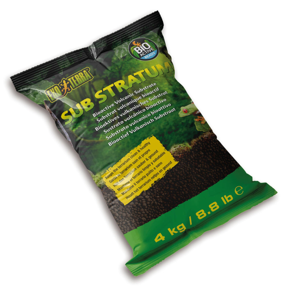Exo Terra Sub Stratum, sustrato volcánico bioactivo para plantas y fauna.
