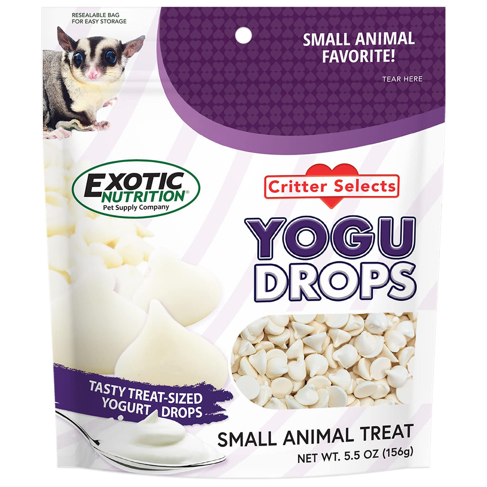 Yogu Drops de Exotic Nutrition en envase, snack práctico para entrenamiento y vínculo
