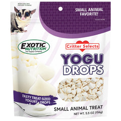Yogu Drops de Exotic Nutrition en envase, snack práctico para entrenamiento y vínculo