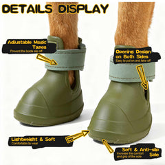 EXPAWLORER Botas para perro diseño de una pieza facilita calzar