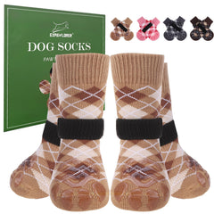 EXPAWLORER calcetines para perros con agarre antideslizante para inviernos seguros