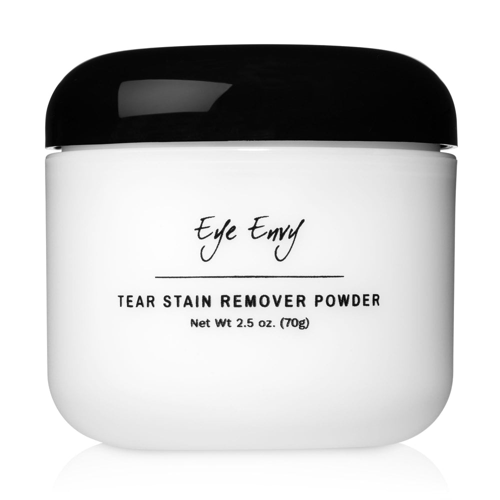 Eye Envy frasco de polvo eliminador de manchas de lágrimas absorbiendo humedad alrededor de los ojos