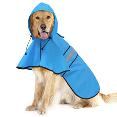 Ezierfy poncho para perros con capucha, protección ligera para paseos en lluvia