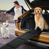 FAHKNS rampa para perros con imagen de coche; subida segura para perros grandes.