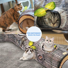 Falukasa tunel gato hojas verdes: elemento decorativo que invita a explorar