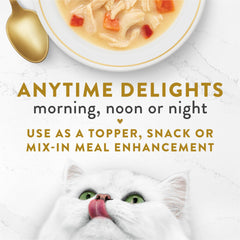 Fancy Feast porción fácil de verter para facilitar la rutina de alimentación.