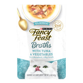 Empaque Fancy Feast: complemento de caldo listo para uso diario.