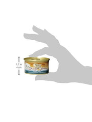 Lata Fancy Feast con pavo, textura apetitosa para gatos adultos.