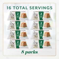 Piramide de paté Fancy Feast Gems de pollo, textura atractiva para gatos exigentes.
