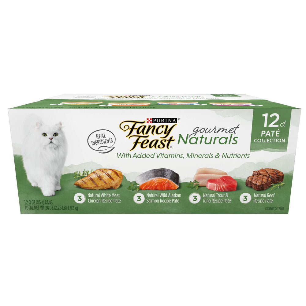 Fancy Feast Gourmet Naturals Pate de res, proteína de calidad para gatos