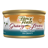 Lata Fancy Feast Gravy Lovers de pavo en salsa, aroma tentador para la comida diaria.