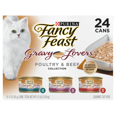 Fancy Feast Gravy Lovers con pollo: porciones jugosas para una cena deliciosa.