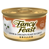 Fancy Feast lata Higado-pollo en salsa: sabor gourmet para la comida diaria del gato.