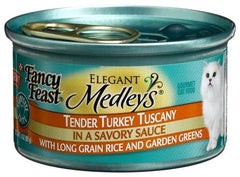 Fancy Feast Medleys pavo Toscana salsa sabrosa, plato apetitoso