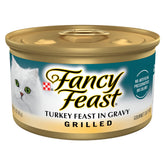 Purina Fancy Feast pavo grillado en lata de 3 oz, sabor delicioso para gatos