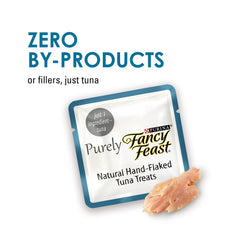 Fancy Feast sin subproductos: trozos de atún puro para gatos curiosos.
