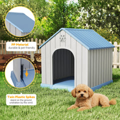 Interior cómodo de la casa Fancyango para perros pequeños.