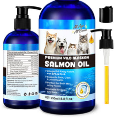 FANGCUN aceite de salmón salvaje en botella, fácil dosificación y uso diario.