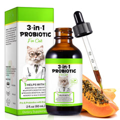 FANGCUN probióticos para gatos, botella de 60 ml, apoyo digestivo suave.