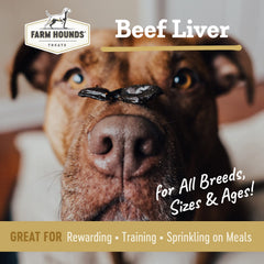 Farm Hounds Higado Res Snack natural para perros y entrenamiento