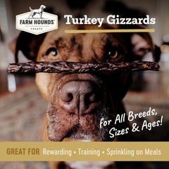 Farm Hounds mollejas de pavo trozos deshidratados, snack natural.