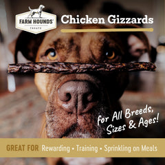 Farm Hounds mollejas de pollo, ingrediente único, ideal como premio sin aditivos.