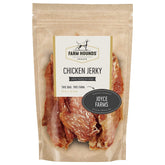 Farm Hounds jerky de pollo en bolsa de tres punto cinco onzas para entrenamiento.