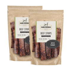 Farm Hounds Tiras de ternera deshidratadas para perros, snack saludable para cualquier tamaño