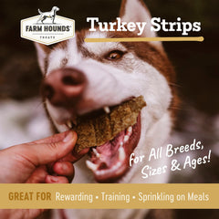 Farm Hounds Tranches dinde naturel sans additifs, snack sain pour chiens