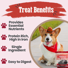 Farm To Pet chips de ternera sin aditivos, opción saludable y sabrosa.